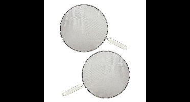 Cosy&Trendy Antispatdeksel - 2x - zilver - RVS - D29cm