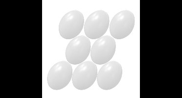 Creative Company eieren - 8x stuks - wit - kunststof - 6 cm - DIY