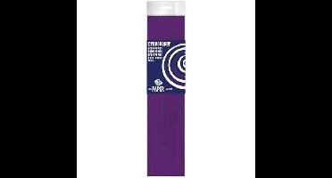 Crepe papier platte vellen - 6x - paars - 250 x 50 cm - Knutsel papier