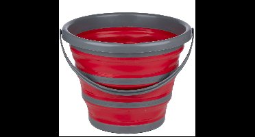 Dirt Devil inklapbare emmer - rood/grijs - 10 liter - opvouwbaar