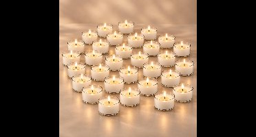 Duni Plantaardige theelichtjes - 36x - waxinelichtjes - 9 branduren