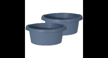 Excellent Houseware afwasteil - 2x - blauw - kunststof - 6 liter