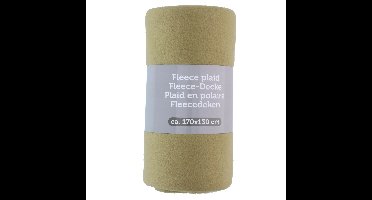 Excellent Houseware Deken / plaid - fleece - mosgroen 170 x 130cm