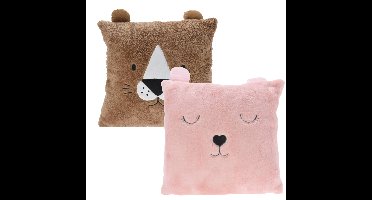Excellent Houseware Dieren sierkussens - kinderkamer - 43 cm