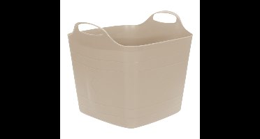 Excellent houseware Flexibele kuip / emmer - beige - 25 l
