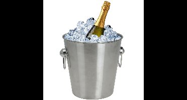 Excellent Houseware ijsemmer - 3L - zilver - RVS - D20 cm