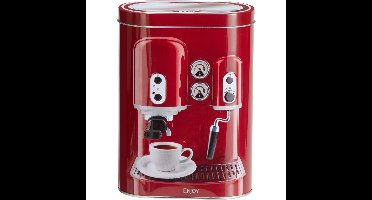 Excellent Houseware Koffie bewaarblik - metaal - 13 x 19 cm