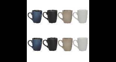 Excellent Houseware koffie mok Cordoba - set 8x stuks
