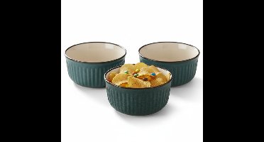 Excellent Houseware Serveer/chips schaaltje - 2x - blauw - 500 ml