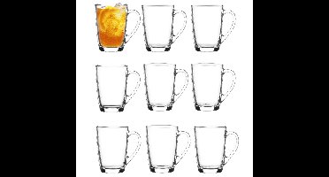 Excellent Houseware Theeglazen Lakehouse - glas - 72x stuks - 310 ml