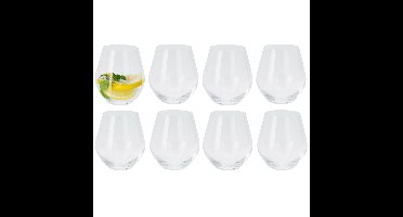 Excellent Houseware Tumbler glazen - 400 ml - 8x stuks