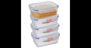 Excellent Houseware Vershoudbak - 4x - 2200 ml - kunststof