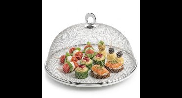 Excellent Houseware Vliegenkap - voedselkap - RVS - rond - D30 cm