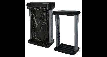 Excellent Houseware Vuilniszakhouder - 2x - 60 l - H73 cm - prullenbak