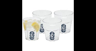 Excellent Houseware waterglas stapelbaar - 8x - 275 ml - onbreekbaar