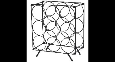 Excellent Houseware wijnflessen rek - wijnrek - 9 flessen - metaal