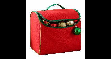Feeric Christmas Kerst opbergbox - 29 x 24 x 28 cm - rood