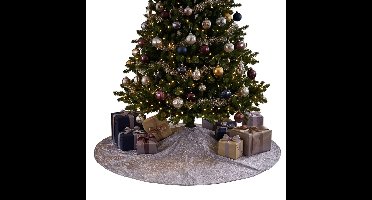 Feeric Christmas Kerstboomrok - fluweel - lichtgrijs - D120 cm