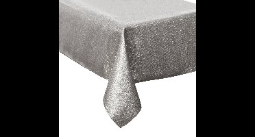 Feeric Christmas Tafelkleed - zilver - 140 x 240 cm - polyester
