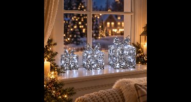 Feeric Lights & Christmas Verlichte cadeaus - 3x - 70 led