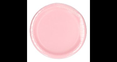 Feest bordjes - set 40x stuks - roze - dia 23 cm - Wegwerpborden