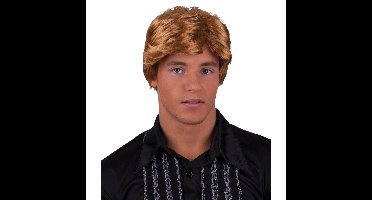 Funny Fashion Carnaval verkleedpruik heren Coole surf boy/Kakker Ken - kort haar - bruin