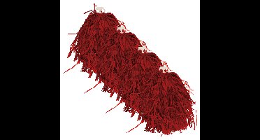 Funny Fashion Cheerballs/pompoms - 4x - rood - met franjes en ring handgreep - 28 cm