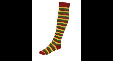 Gekleurde verkleed sokken / kousen - rood-geel-groen - clowns sokken