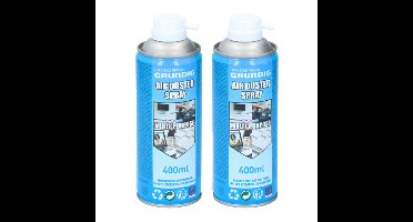 Grundig Perslucht spuitbus - 2x - 400ml - air duster - compressed air