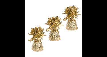 Haza Ballon gewichtjes - 3x - goud - 170 gram - voor ballontrosjes