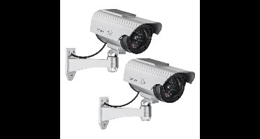 HI Dummy camera - 2x - met LED - realistisch - incl. bevestiging