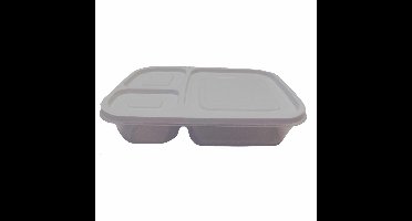 Hobby Life Vershoud/bewaarbakjes - 1.15L - 3-vaks - 23 cm - lichtgrijs
