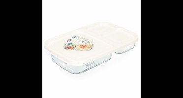 Hobby Life Vershoud/bewaarbakjes - 1.15L - 3-vaks - 23 cm - wit