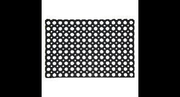 H&S Collection Deurmat voor buiten - rubber - 60x40 cm - schoonloopmat