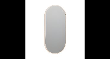 H&S Collection Spiegel - ovaal - aluminium/hout - 30 x 60 cm
