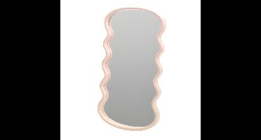 H&S Collection Spiegel / Wandspiegel - wave - roze - 55 x 30 cm