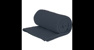 H&S Fleece deken - navy blauw - 125 x 150 cm - polyester - plaid