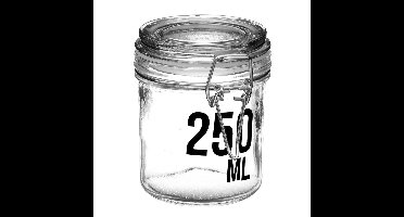 Inmaakpot/voorraadpot 0,25L glas met beugelsluiting