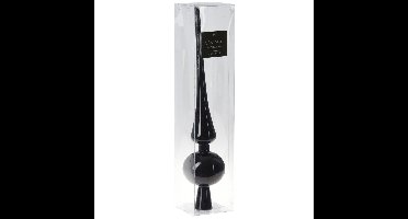 Kerstboom piek in het zwart - 27,5 cm - kunststof - Kerstversiering