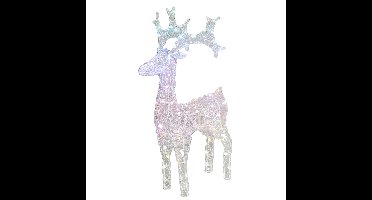 Kerstverlichting figuur - rendier - RGB-kleuren - 45 x 75 cm - 80 leds