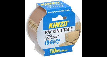 Kinzo Verpakkingstape - bruin - 48mm x 50m - verpakkingsbenodigdheden