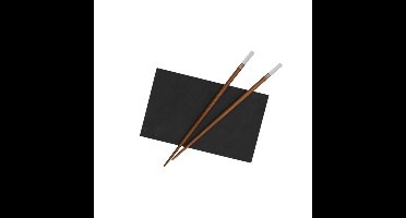 Leisteen sushibord 18 cm met 2 eetstokjes wit