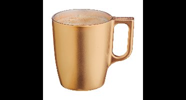 Luminarc Koffiemokken Monaco - 1x stuks - goud - 250 ml