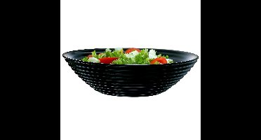 Luminarc Salade schaal/slakom - zwart - glas - 27cm - schalen