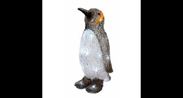 Lumineo Kerstfiguur verlicht - pinguin - LED - 17 x 17 x 33 cm