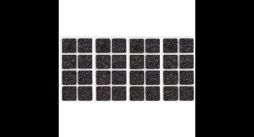 Meubelviltjes - 32x - antislip noppen - 2,5 cm - vierkant