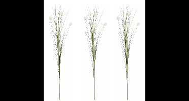 Mica Decorations - 3x- Rietgras kunstplant losse steel - groen - 84cm