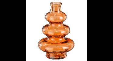 Mica Decorations Bloemenvaas Sira - glas - oranje - D14,5 x H22 cm