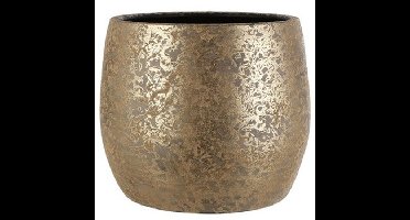 Mica Decorations Bloempot Clemente - flakes goud - 33,5 x 32 cm