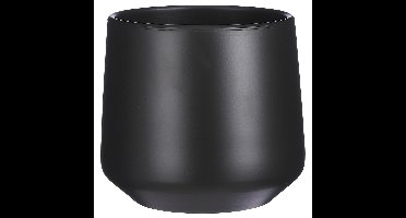 Mica Decorations Bloempot - grijs - mat - keramiek - H21/D23,5 cm